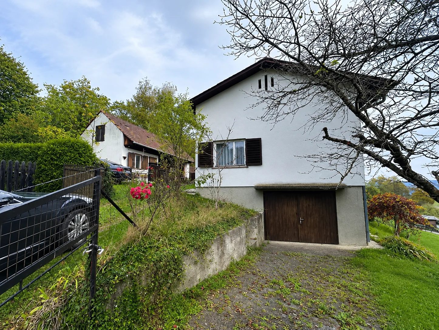 Einfahrt und Garage